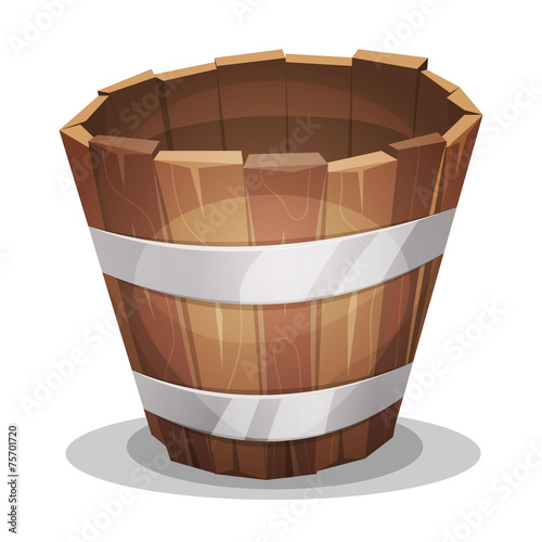 Cartoon Wood Bucket