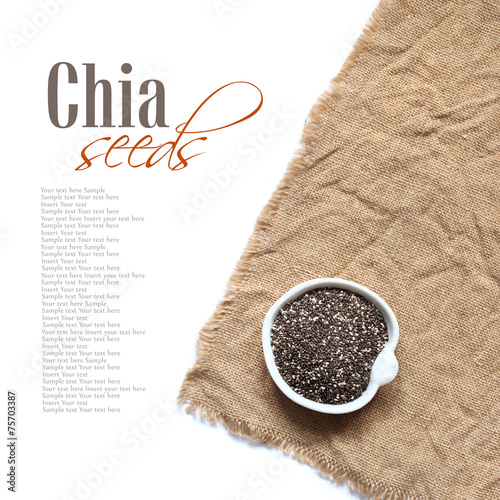 Chia seeds in bowl photo