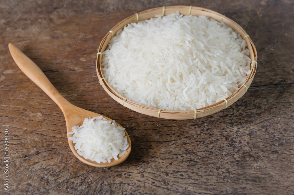 white rice  grains