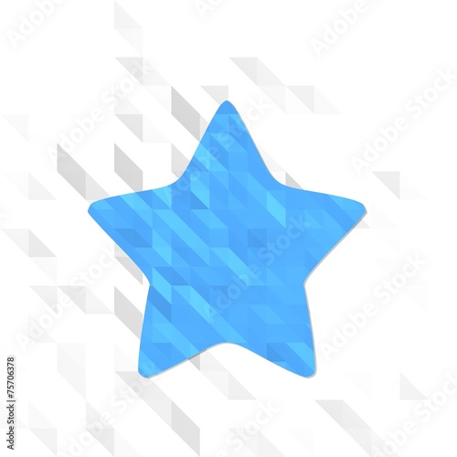 low poly star symbol