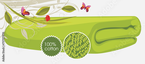 Bath towel. Label for design