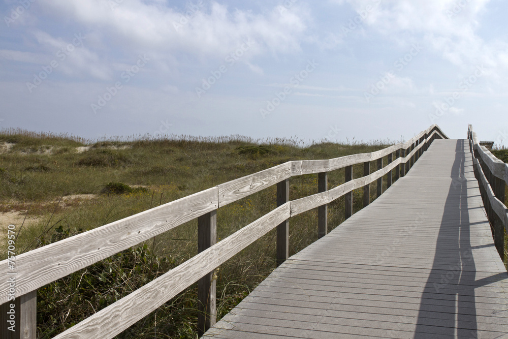 Long Boardwalk to An Ocracoke Beach