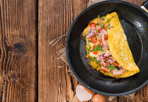 Homemade Ham and Cheese Omelette photo