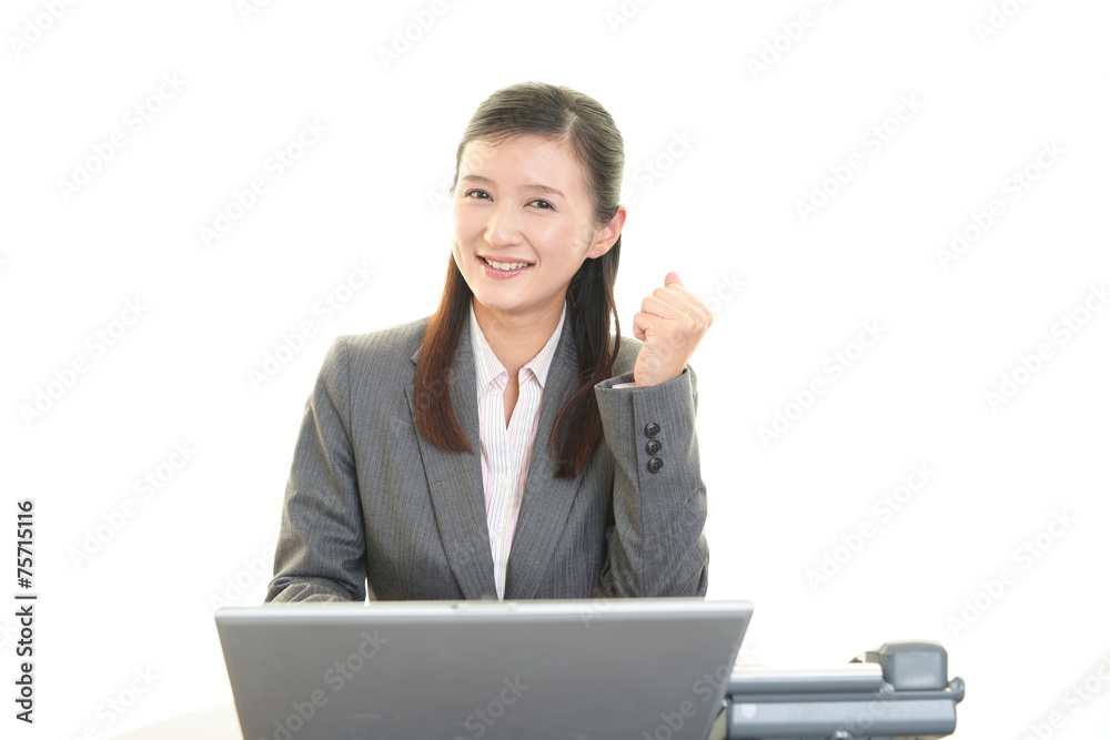 笑顔のOL 笑顔のOL