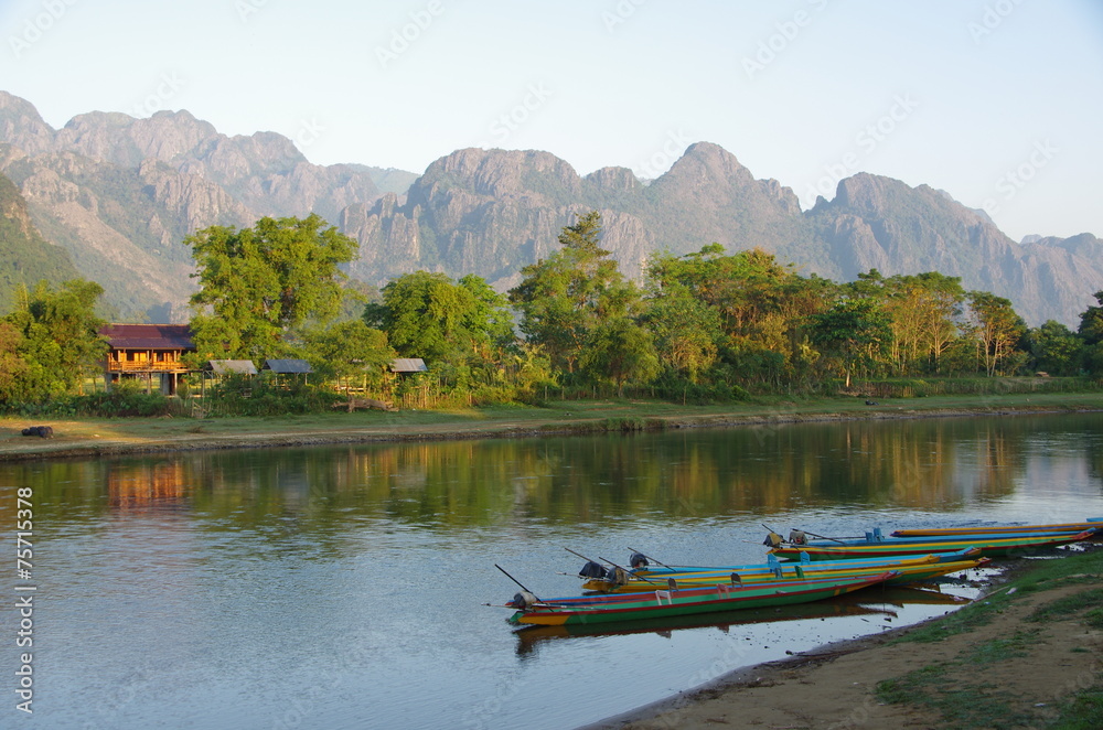 Naklejka premium Paysage au Laos