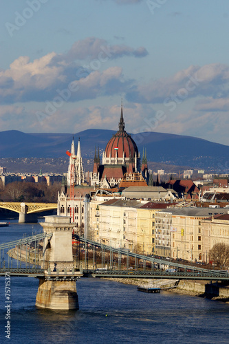 Canvas Print Parliament in Budapest, Hungary
