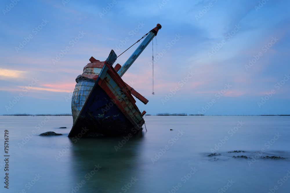 The wrecked ship , Thailand