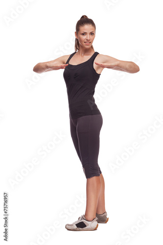 Fitness woman doing stretching exercise