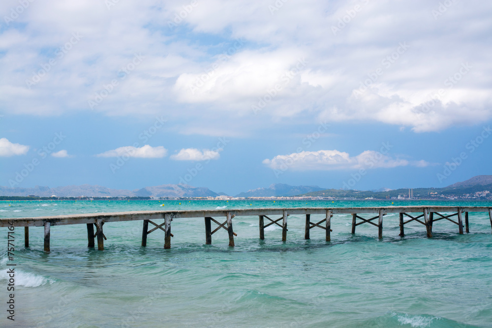 Jetty across the sea