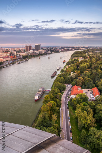 Photography Danube River in Bratislava, Slovakia