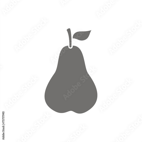 Icono aislado de pera. Ilustración vectorial