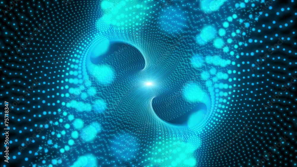 futuristic animation – particle object and lights – loop HD