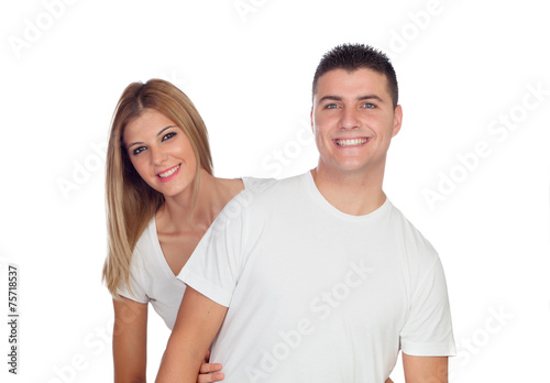 Loving couple smiling