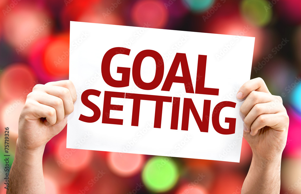 Goal Setting card with colorful background Goal Setting card with colorful background