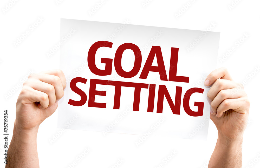 Goal Setting card isolated on white background Goal Setting card isolated on white background