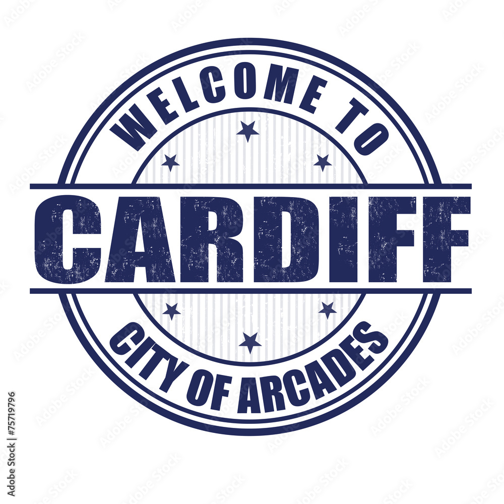 Welcome to Cardiff stamp Welcome to Cardiff stamp
