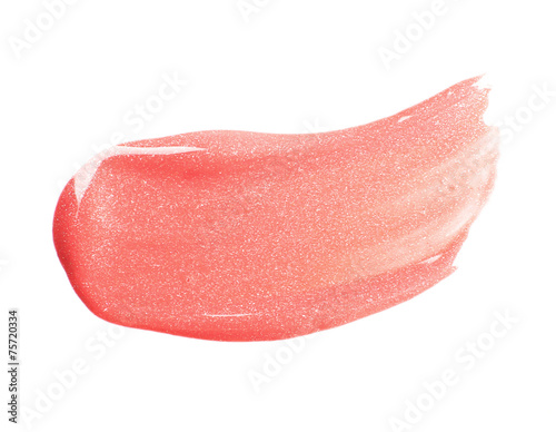Lip gloss isolated on white photo