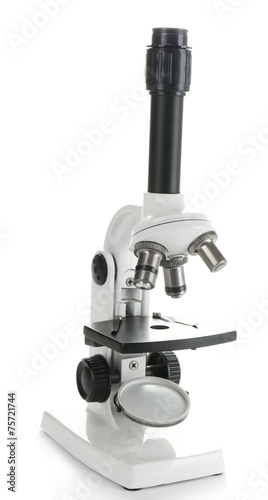 Microscope isolated on white