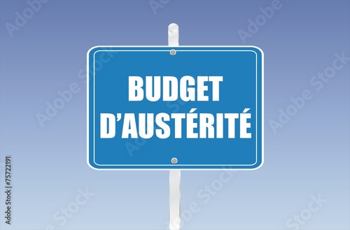 panneau budget d'austérité