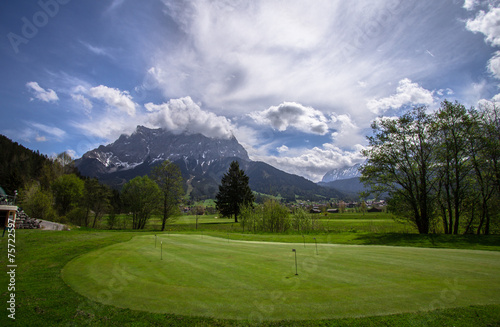 View to Zugspitze, highest mountain in Germany