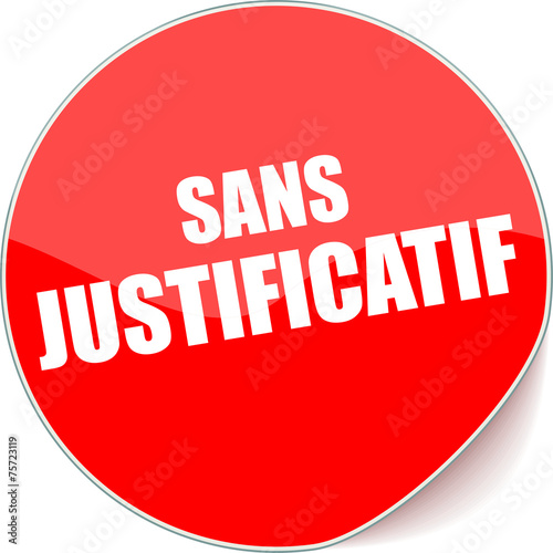 étiquette sans justificatif