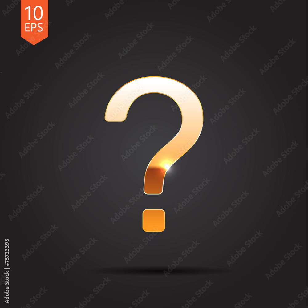 Naklejka premium Vector question mark icon. Eps10
