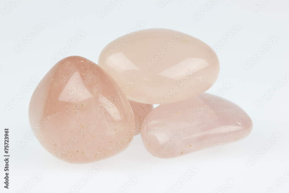 Rose Quartz  on White background
