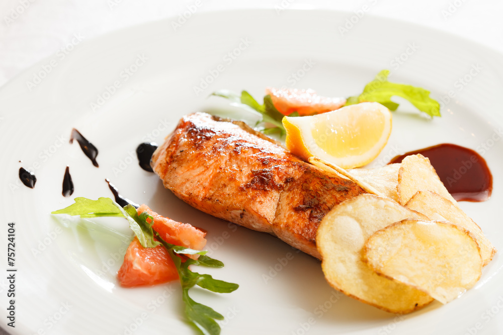 salmon steak salmon steak