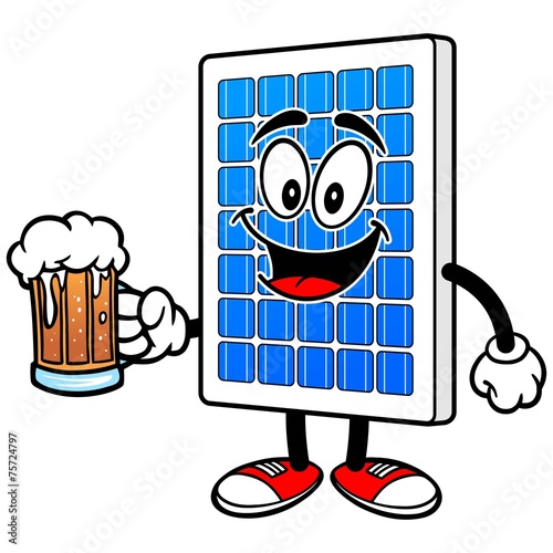 Solar Panel with Beer