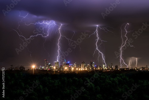 Thunderstorm over Melbourne City
