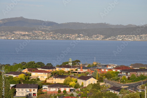 Sea view landscape with houses, Tasmania © katerinka_au