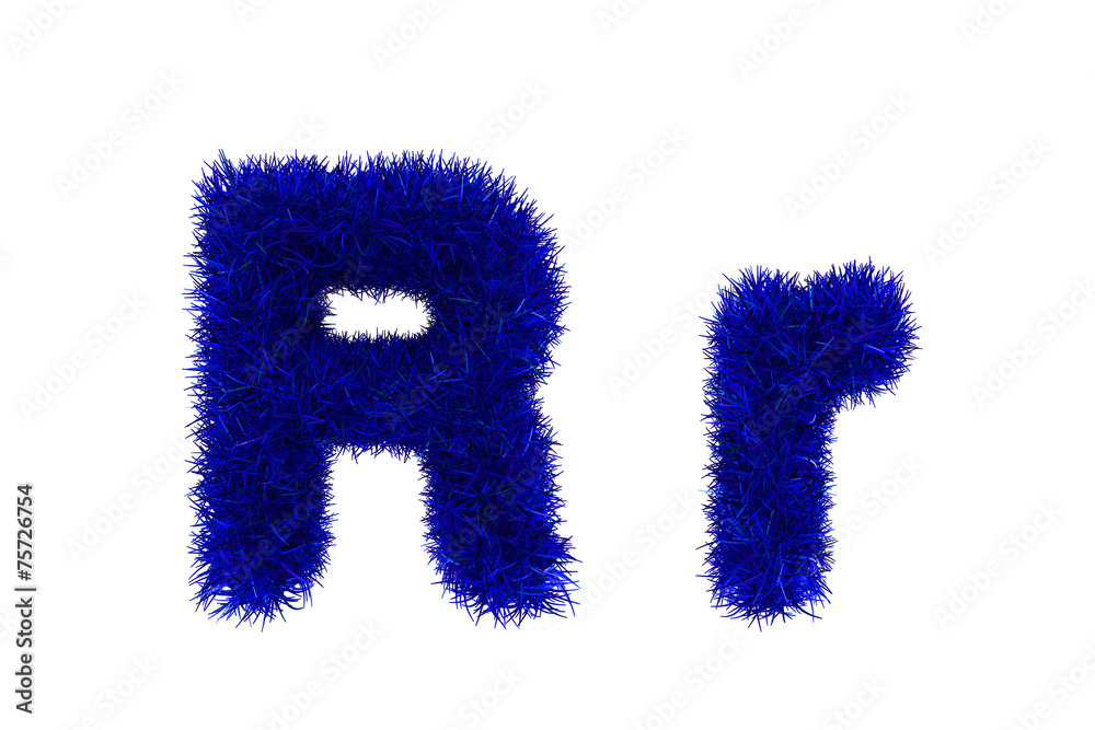 blue grass letters, upper and lowercase 