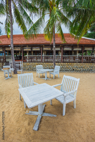 guest houses among palm trees  Vietnam