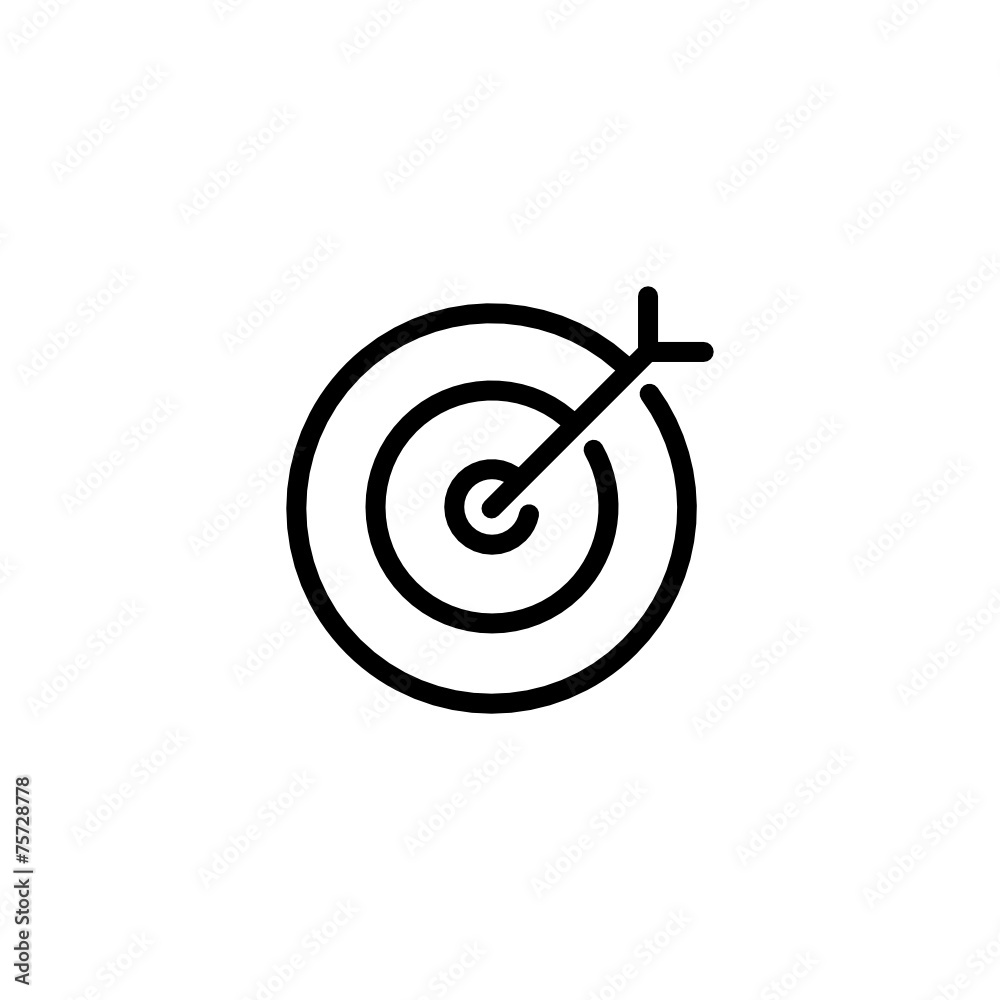 Target Trendy Thin Line Icon Target Trendy Thin Line Icon