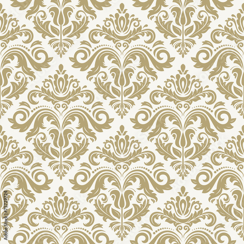 Damask Seamless  Pattern. Orient Background