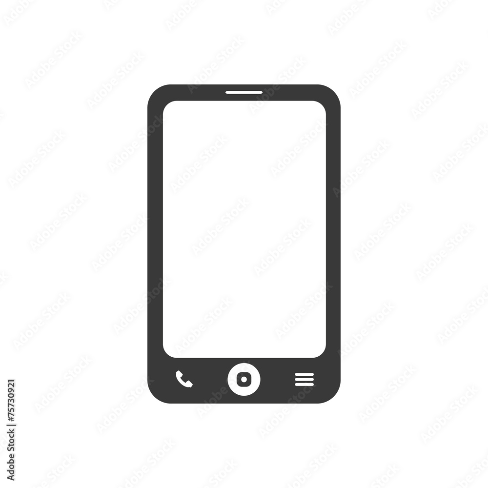 The smartphone icon. Phone symbol. The smartphone icon. Phone symbol.