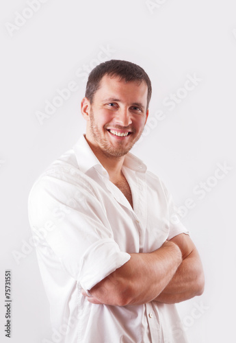 Man in white shirt