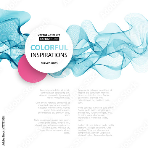 Abstract smoky waves  background. Template brochure design