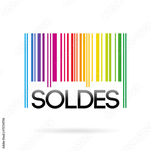 soldes code-barres arc-en-ciel