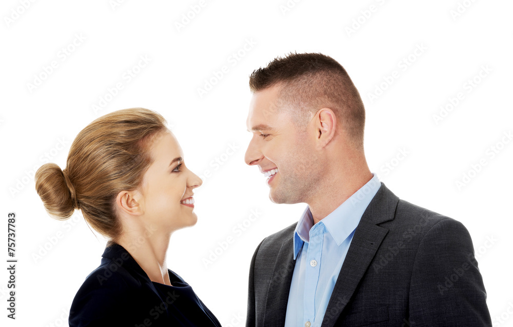 Professional conversation between businesspeople Professional conversation between businesspeople