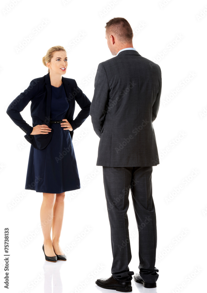 Professional conversation between businesspeople Professional conversation between businesspeople