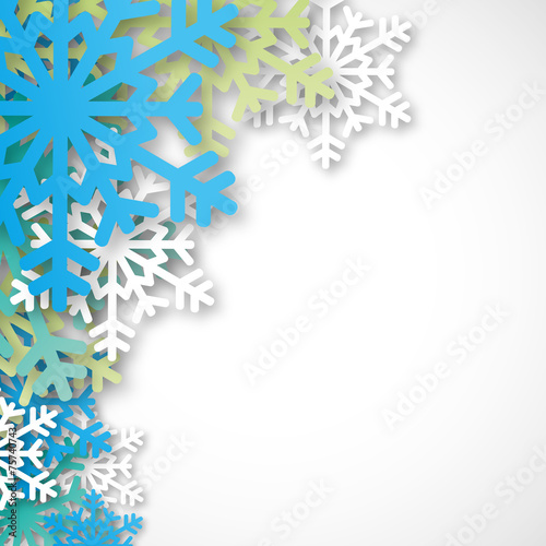 fond abstrait-flocons de neige