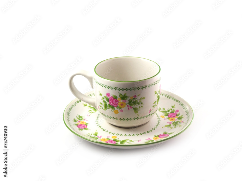 tea cup on white background tea cup on white background