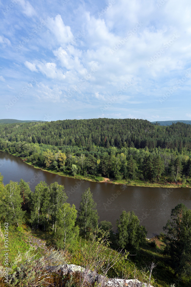 rocks and pines of the Urals