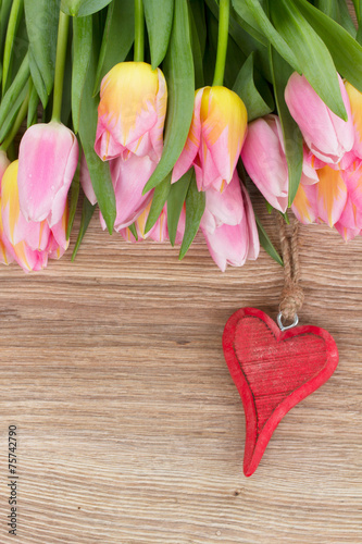 tulips with heart