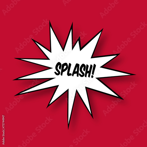 The word Splash in a Comic Book Star