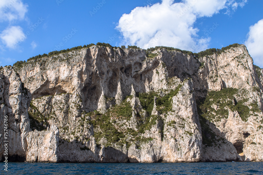 The coast of Capri, Italy