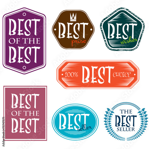 badges collection best of the best  choice  wishes  seller