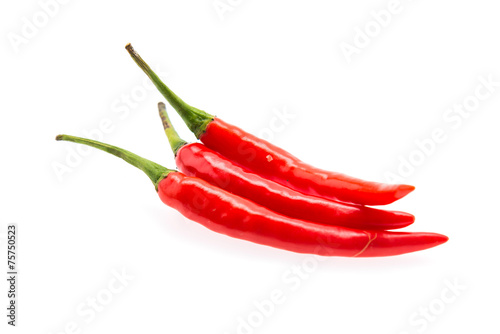 Chilli isolated on white