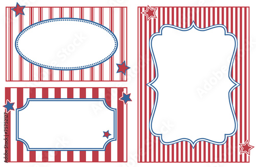 Patriotic or celebration striped frames.